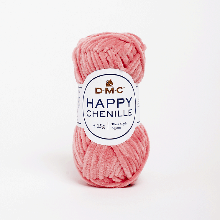 Пряжа велюровая DMC Happy Chenille 13 светло-коралловый (2596)