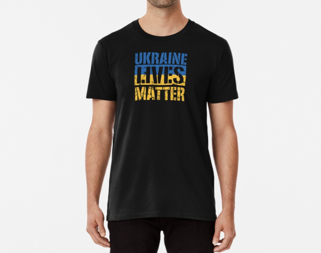 Футболка мужская патриотическая Stedman с принтом Ukraine Lives Matter S Черный (УКР39-1598830332)