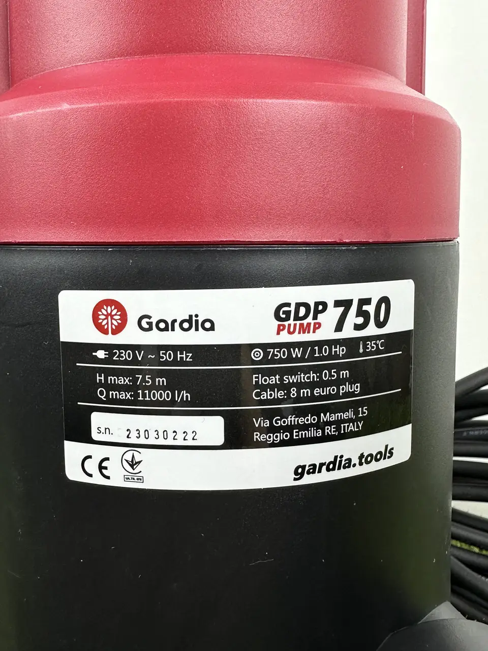 Дренажний насос Gardia GDP-750 - фото 4 Дренажний насос Gardia GDP-750 - фото 4