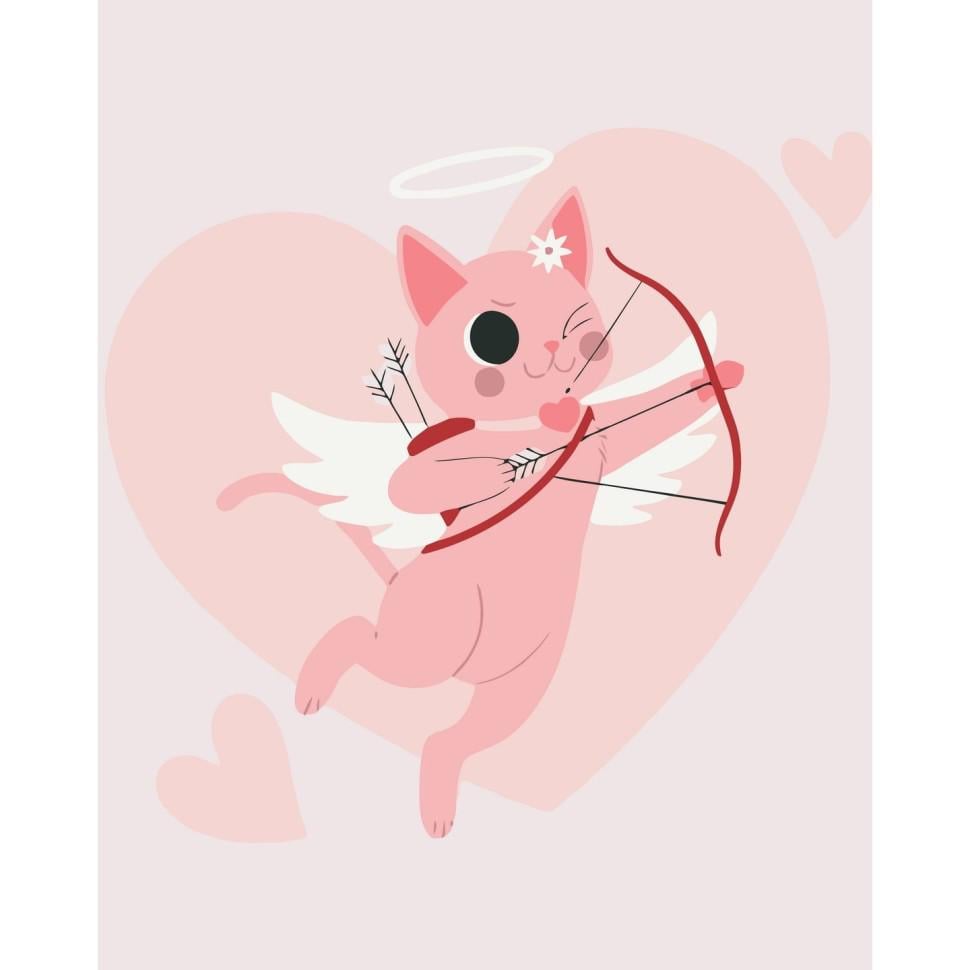 Картина по номерам Ideyka Хвостатый Купидон 40x50 см Разноцветный (PM-194-K-1384)