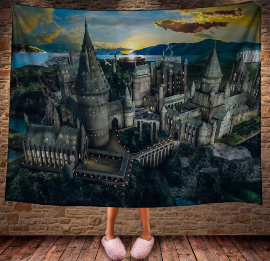 Плед с 3D принтом Школа Хогвартс 150x200 см (epi_0379) Плед с 3D принтом Школа Хогвартс 150x200 см (epi_0379)
