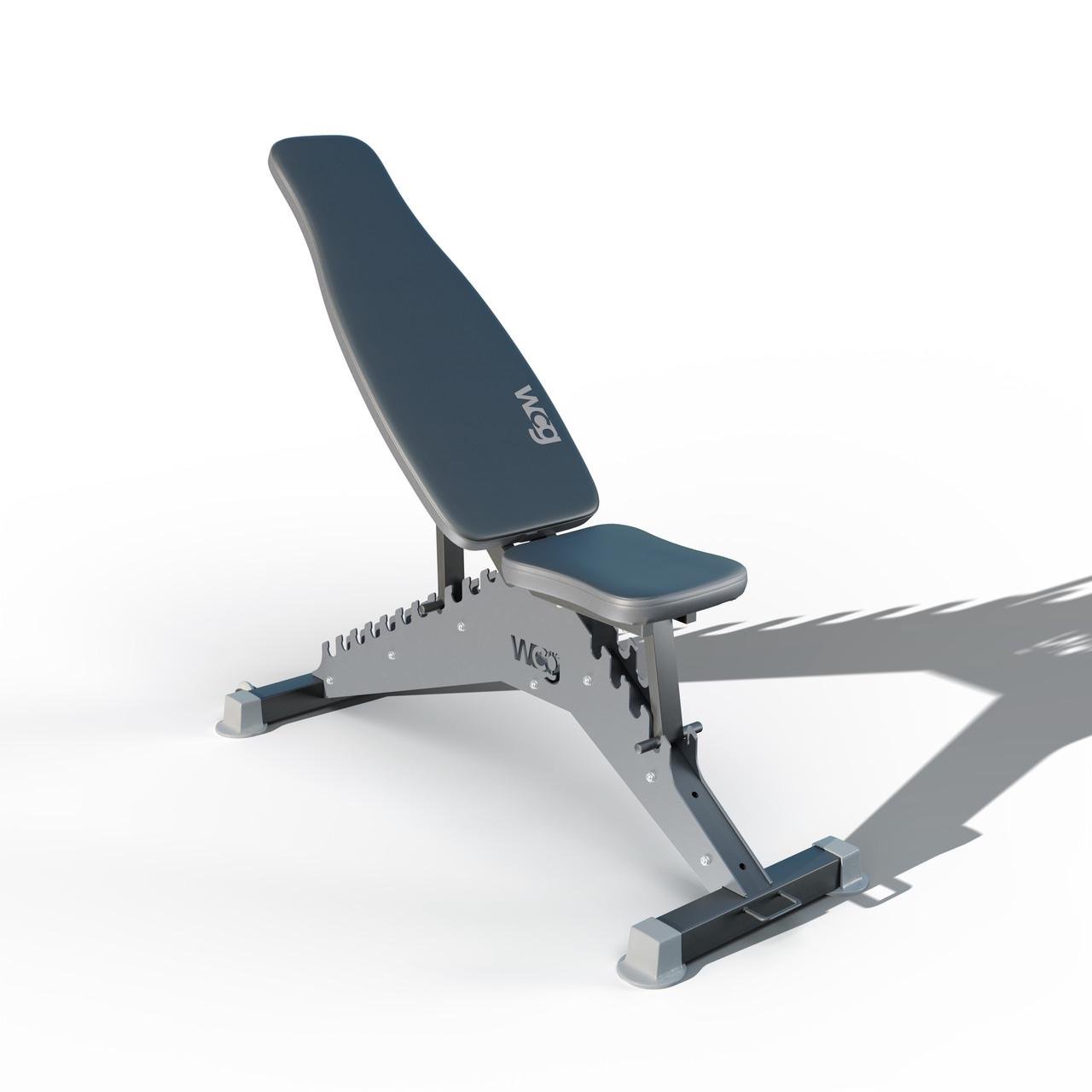 Лавка спортивная усиленная на подшипниках WCG S222 металл 12/4 положений до 300 кг