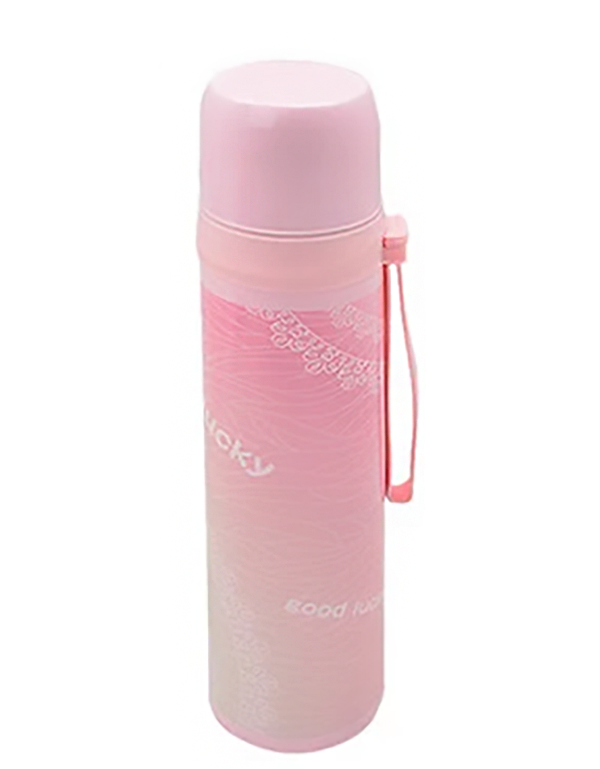 Термос металлический SZM Good luck 600 мл Розовый (MMS-MT-3885)