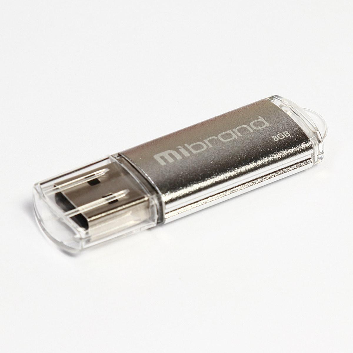 Flash Mibrand USB 2.0 Cougar 8Gb Silver (29caa1-15532) - фото 1