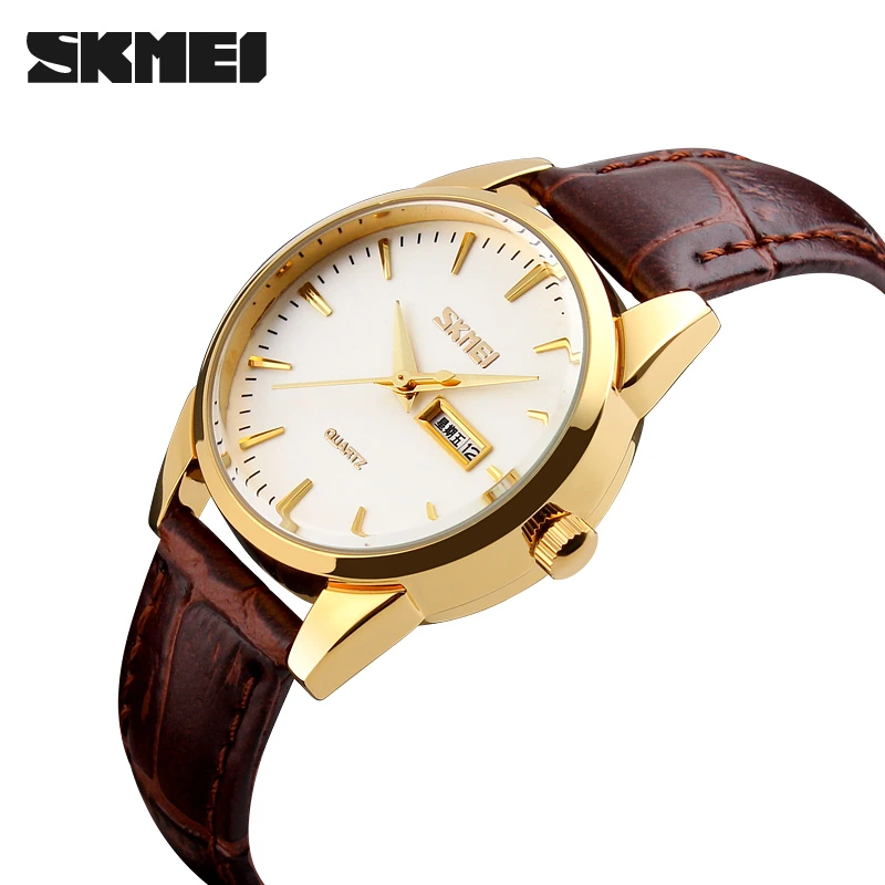 Наручний годинник Skmei 9073GDWT-S Gold/White lady - фото 2 Наручний годинник Skmei 9073GDWT-S Gold/White lady - фото 2