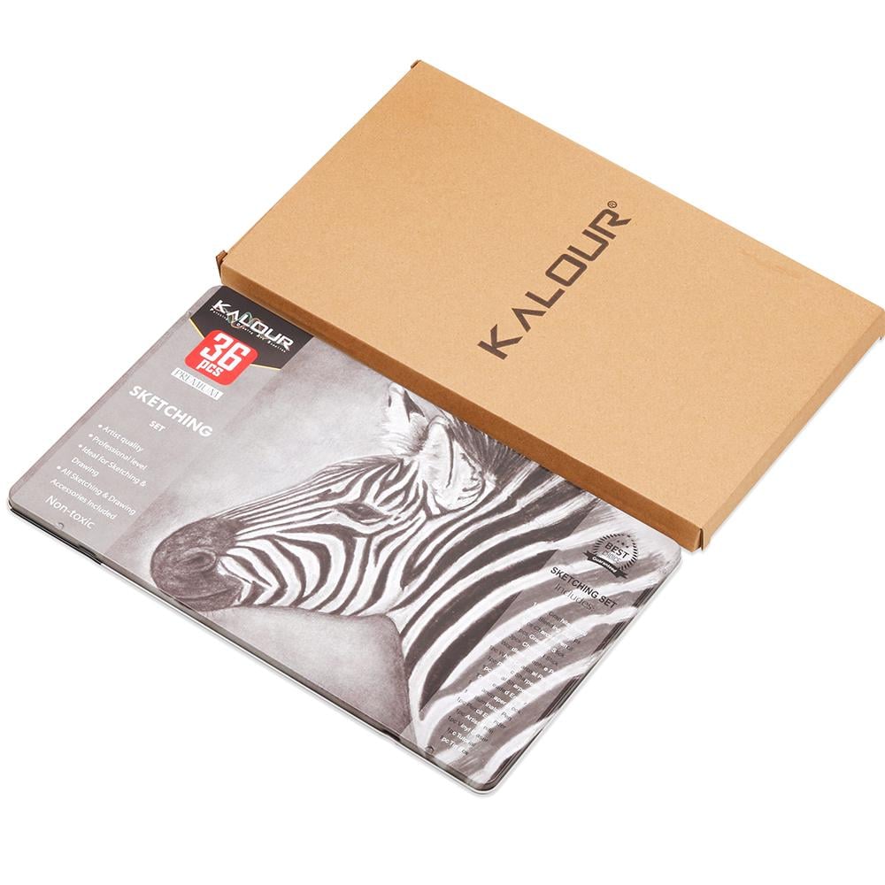 Набор для рисунка и эскизов KALOUR Premium в металлической коробке 36 пр. (YV-PST036) - фото 9 Набор для рисунка и эскизов KALOUR Premium в металлической коробке 36 пр. (YV-PST036) - фото 9