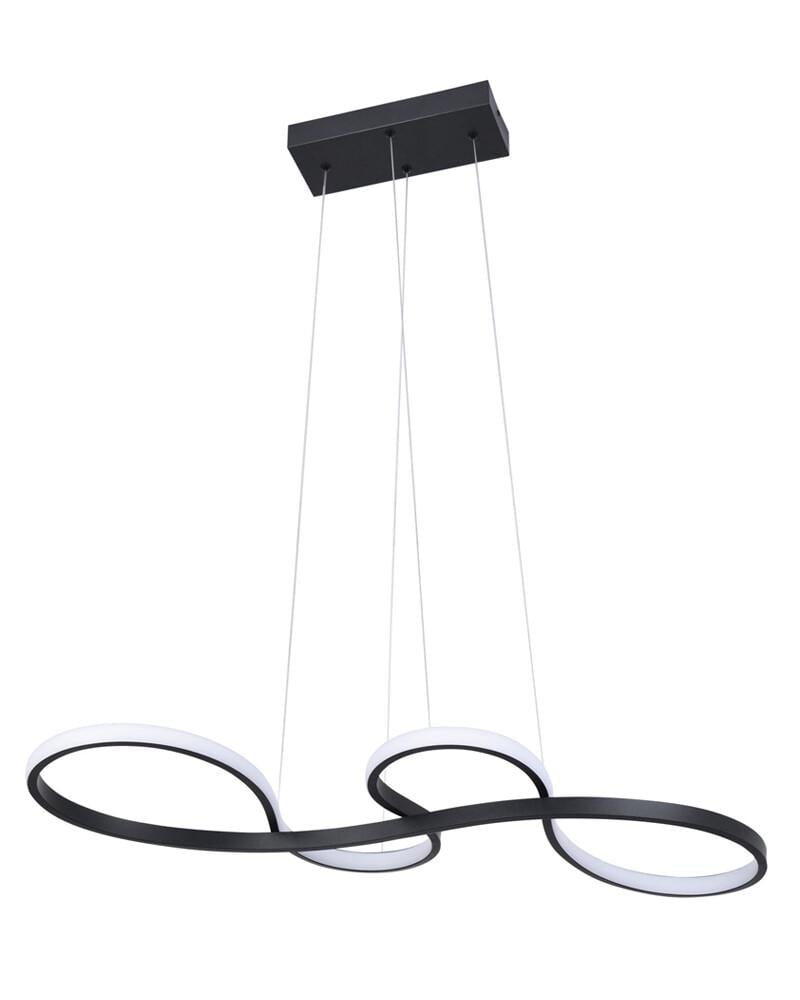 Светильник подвесной Goldlux 331090 Salsa LED 1x38W 4000K 5800Lm IP20 Черный (29740581)