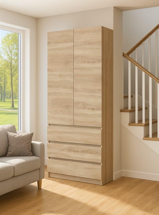 Шкаф в прихожую Мастер Форм Брайт 900х520х2000 мм Дуб сонома (31320)