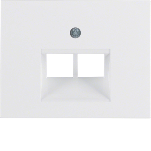 Панель лицевая Berker K.1 для двойной розетки UAE Полярная белизна (14097009)