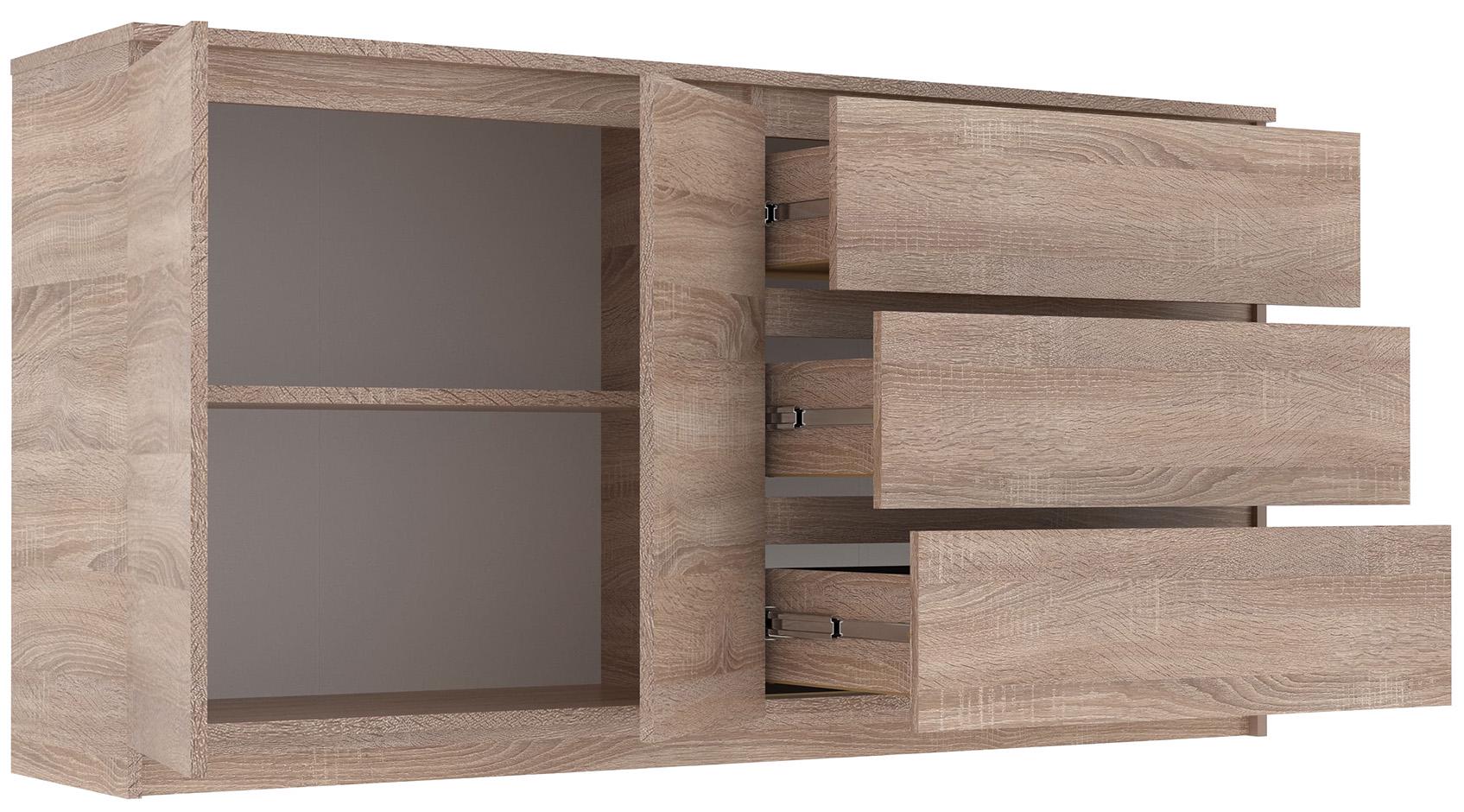 Комод Мастер Форм Брайт Мастер Форм правосторонний 1580х376х730 мм Дуб сонома (20218) - фото 2 Комод Мастер Форм Брайт Мастер Форм правосторонний 1580х376х730 мм Дуб сонома (20218) - фото 2