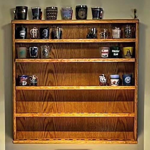 Полка для рюмок из дерева Скоган Охра (ПДШ-001404)