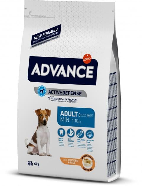 Корм для собак сухой для собак Advance Dog Mini с курицей и рисом 3 кг