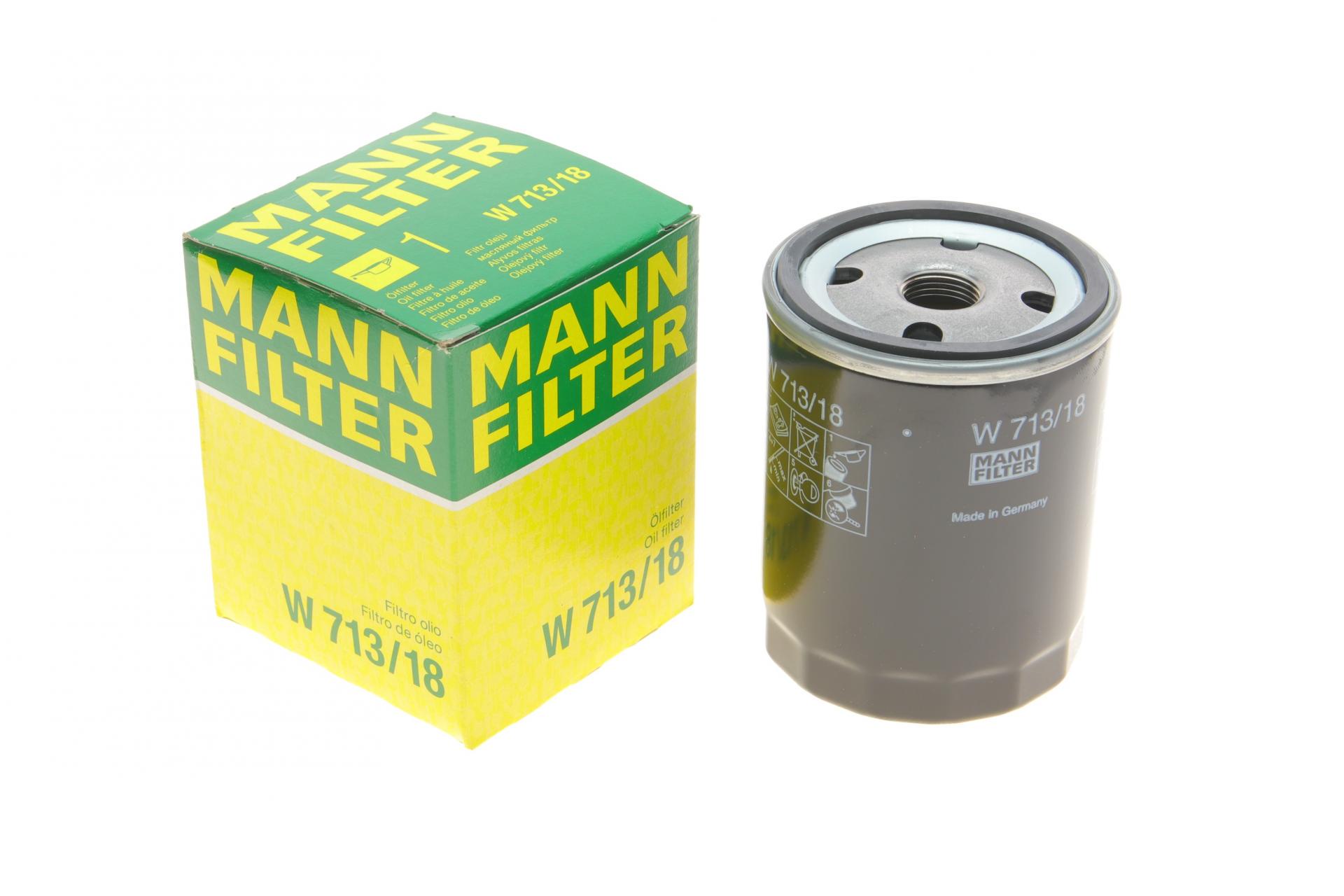 Фильтр масляный Mann-Filter для Opel Astra F 1,7D 91-98 (W 713/18)