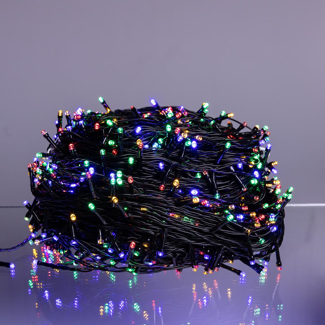 Гирлянда уличная Рождественская фея 100 м 1000 LED черный провод Разноцветный (CF1000L100MBML)