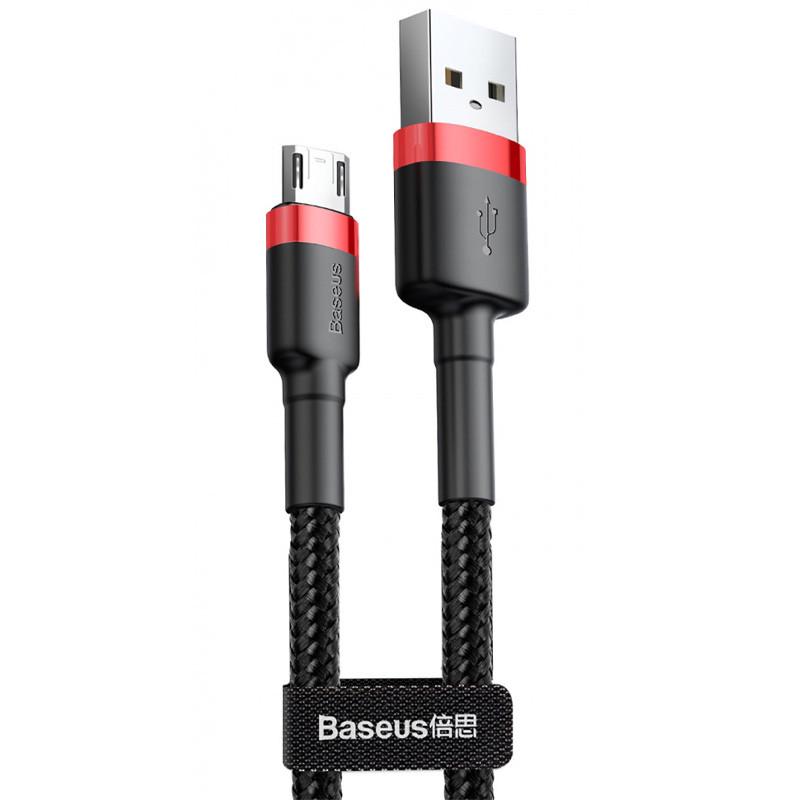 Дата-кабель Baseus CALKLF-B Cafule MicroUSB 2,4A 1 м Red/Black (00000034278_2)