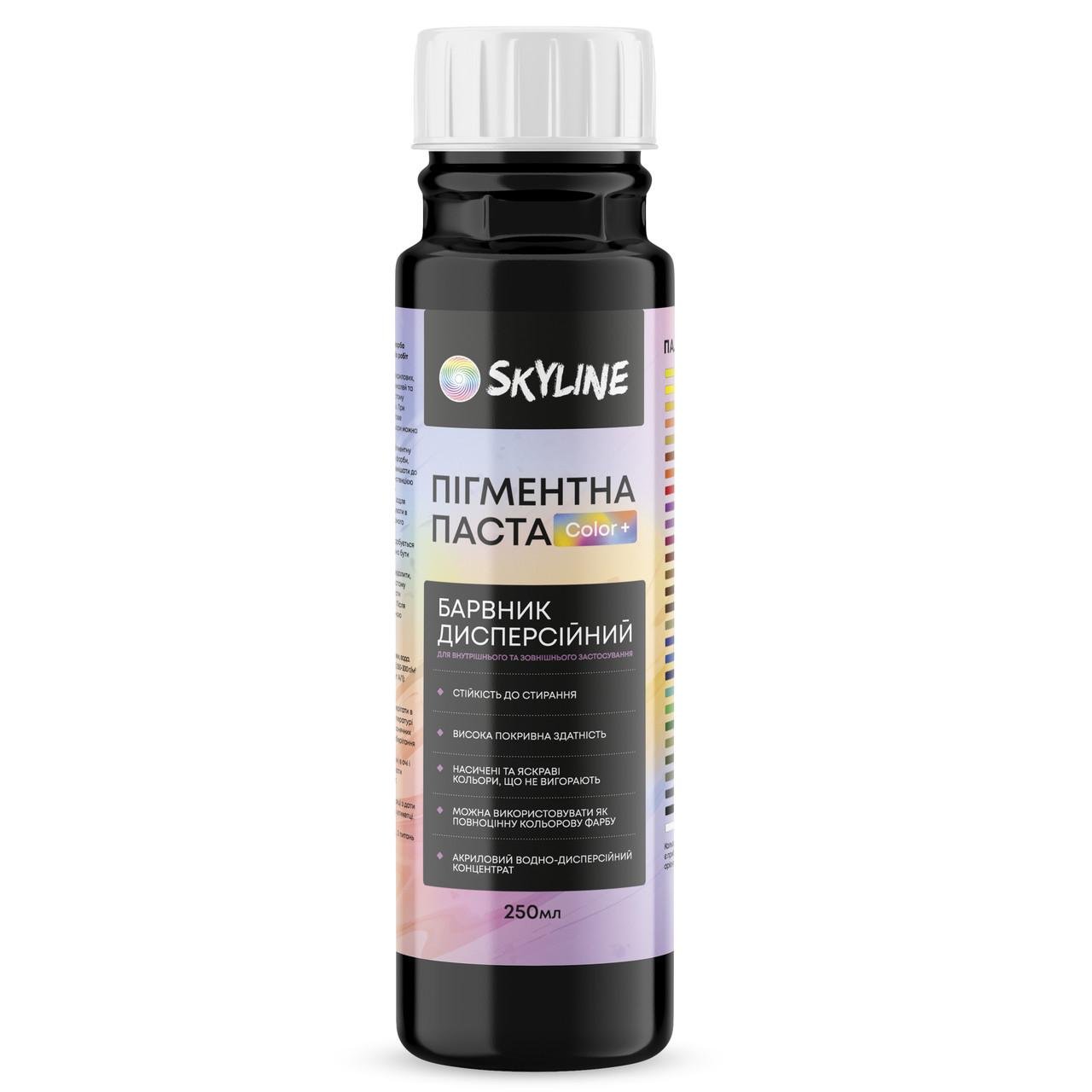 Паста пигментная Skyline Color+ для тонировки красок/эмалей/штукатурок 250 мл 27 Черный (31234378)