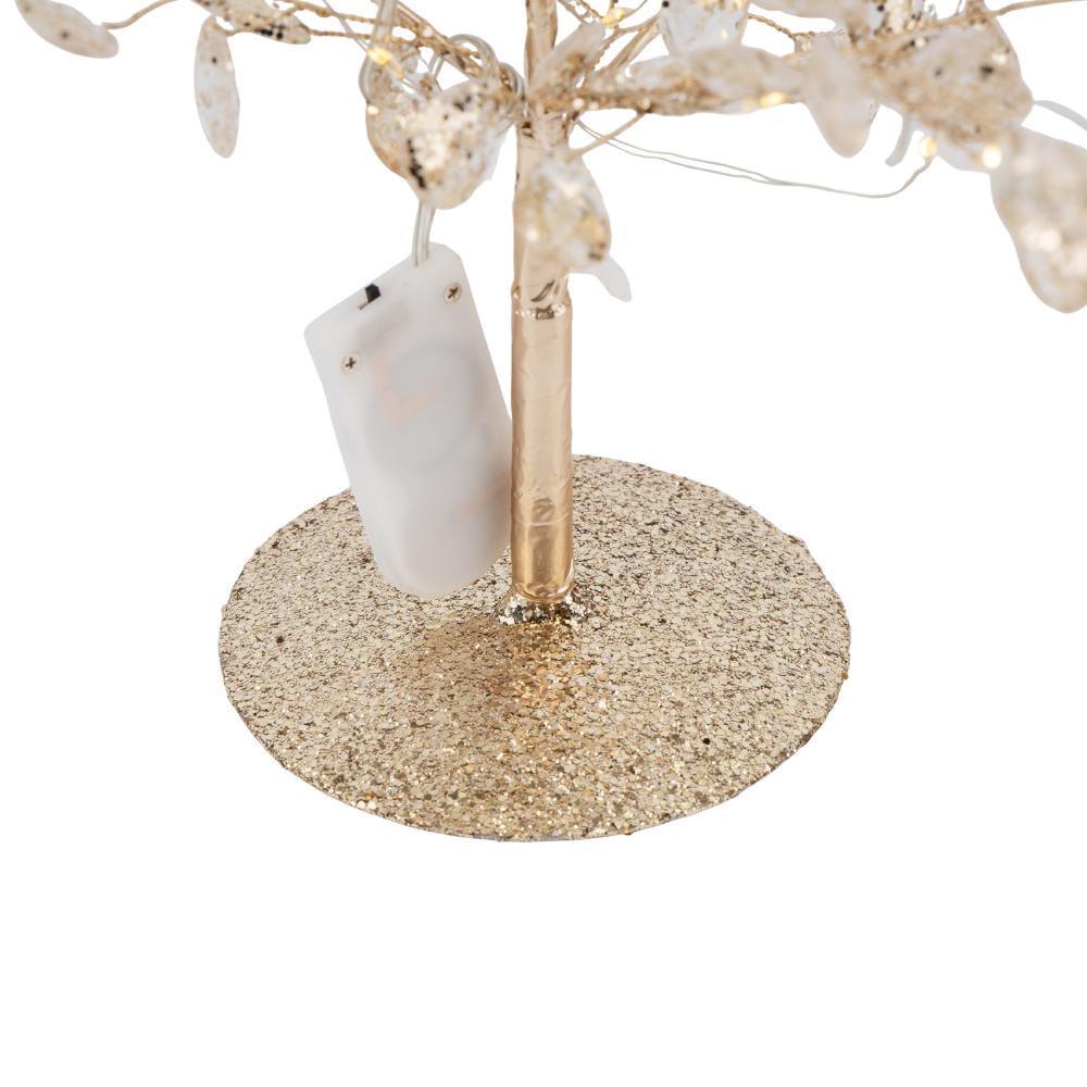 Дерево декоративное с подсветкой Золотой хрусталь 37 см - фото 4 Дерево декоративное с подсветкой Золотой хрусталь 37 см - фото 4