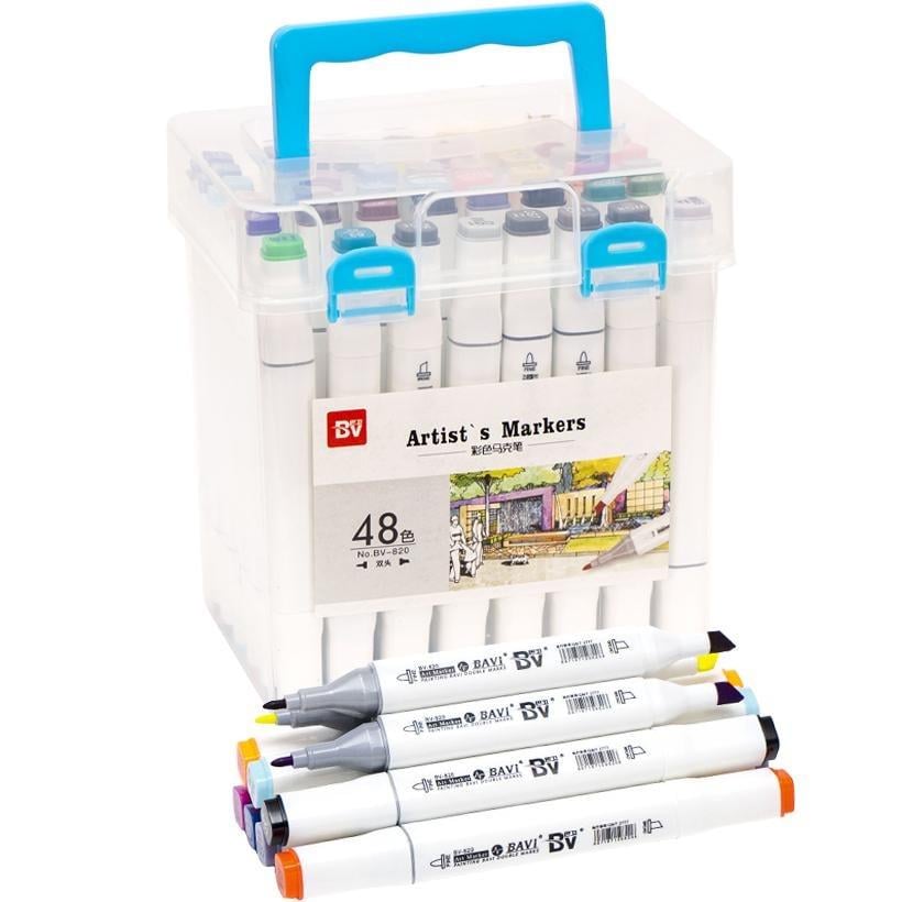 Набор маркеров Bambi для скетчинга двухсторонний 48 шт. Разноцветный (WM-231-M-38)
