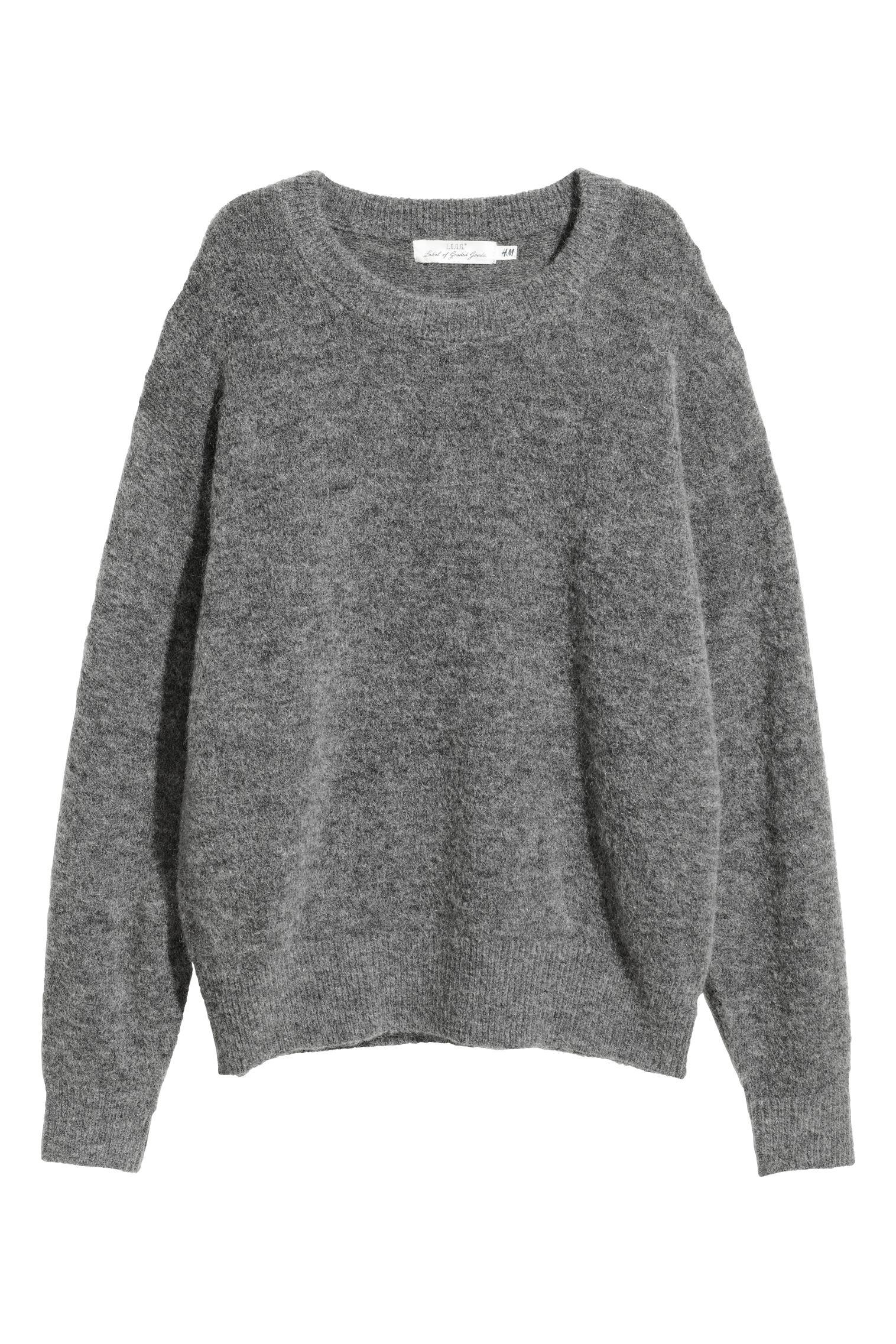 Джемпер H&M M Темно-серый (11085612186)