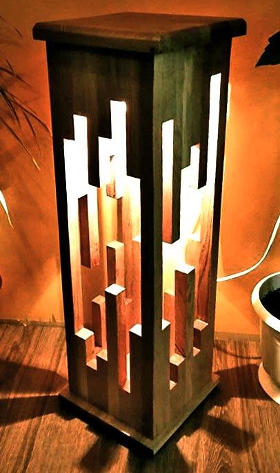 Светильник настольный из дерева Морган Мускат (НСС-005907)