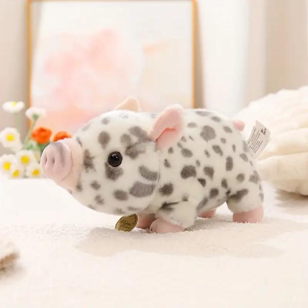 М'яка іграшка Свинка 25 см плямистий Білий (26995081)