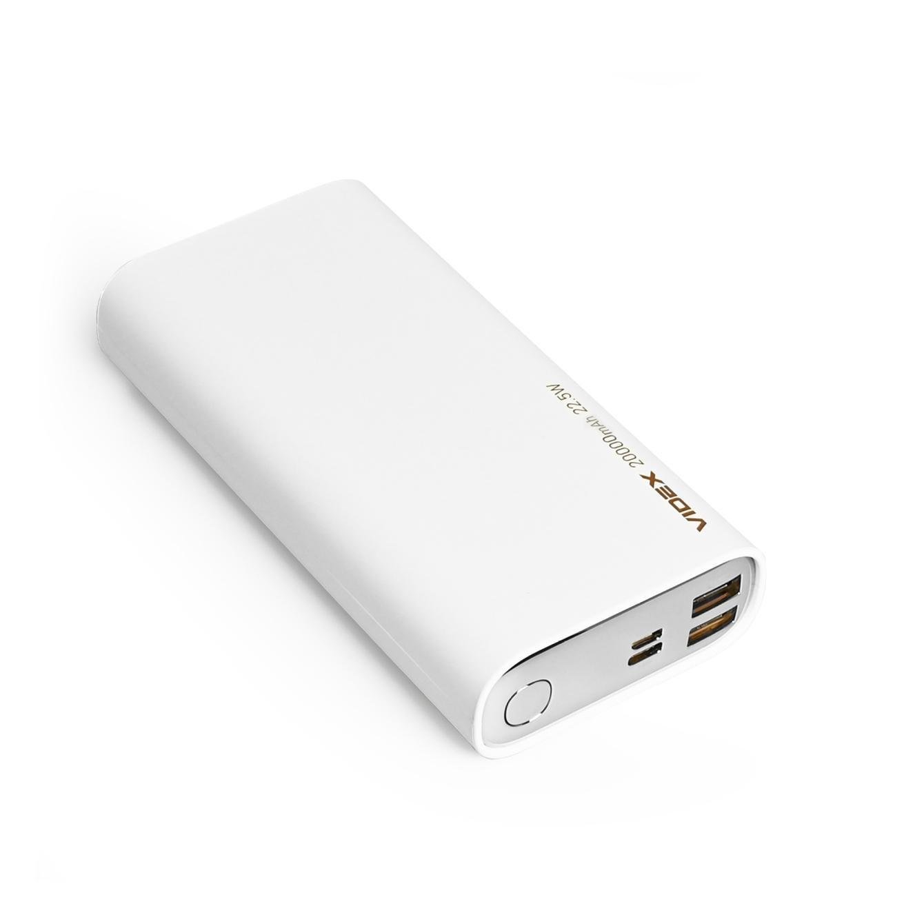 Повербанк Videx 20000 mAh VPB-320 22.5W QC+PD White Повербанк Videx 20000 mAh VPB-320 22.5W QC+PD White