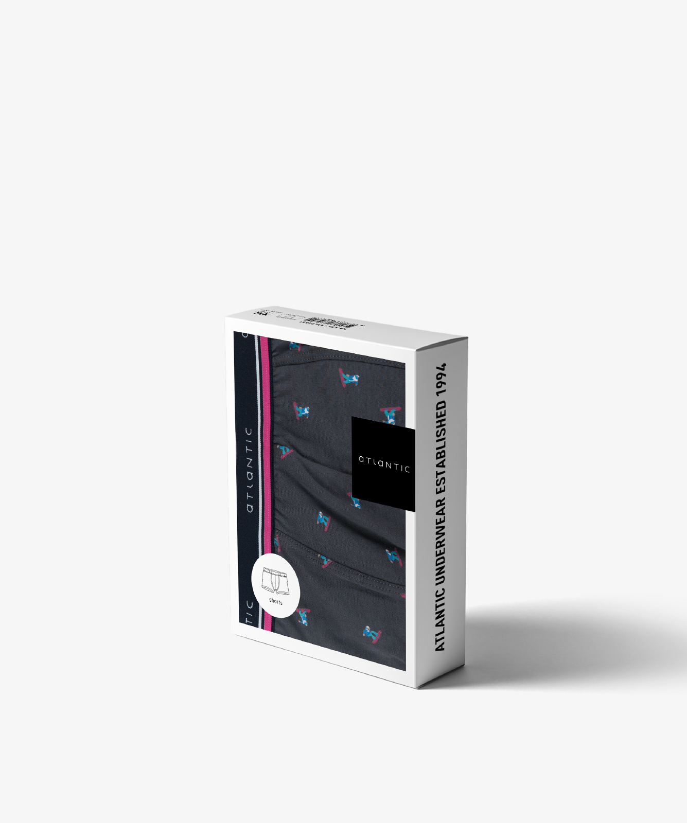 Трусы мужские шорты Atlantic MH-1170 хлопок L Графит - фото 4