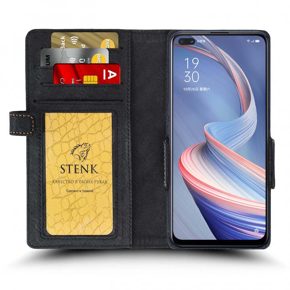Чехол книжка Stenk Wallet для OPPO A92s Черный (67275)