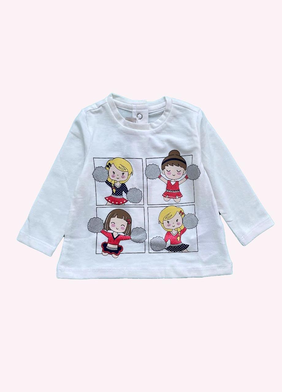 Реглан дитячий Chicco з об'ємним принтом 0-3 міс. 56 см Білий (2081861270)