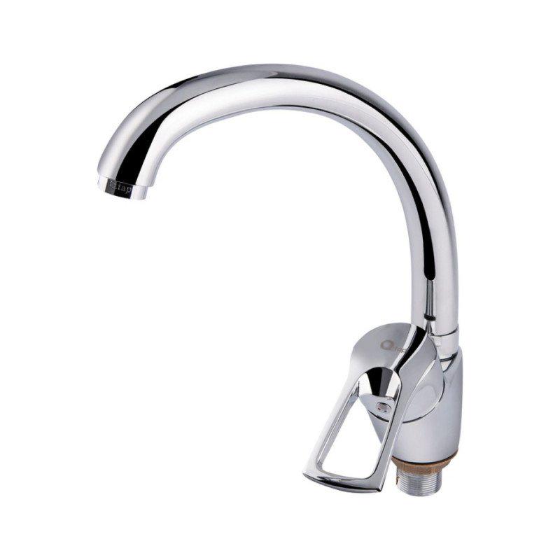 Змішувач для кухні Q-tap Hansberg CRM 008F латунь Хром (QTHANCRM008F)