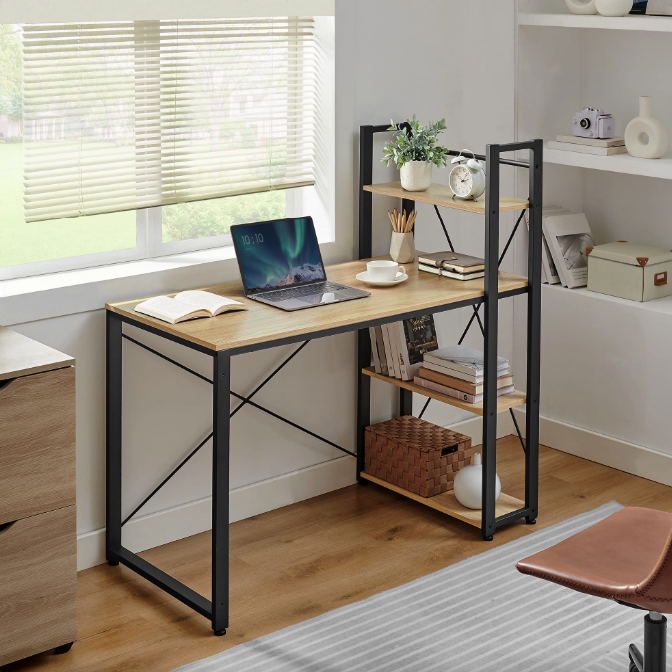 Компьютерный стол с боковыми полками Leobert Devoko Loft Натуральный (4648) - фото 2 Компьютерный стол с боковыми полками Leobert Devoko Loft Натуральный (4648) - фото 2