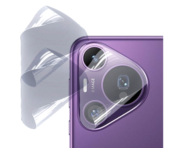 Противоударная гидрогелевая пленка Hydrogel Film для Huawei Pura 70 Pro на камеру 3 шт, Transparent