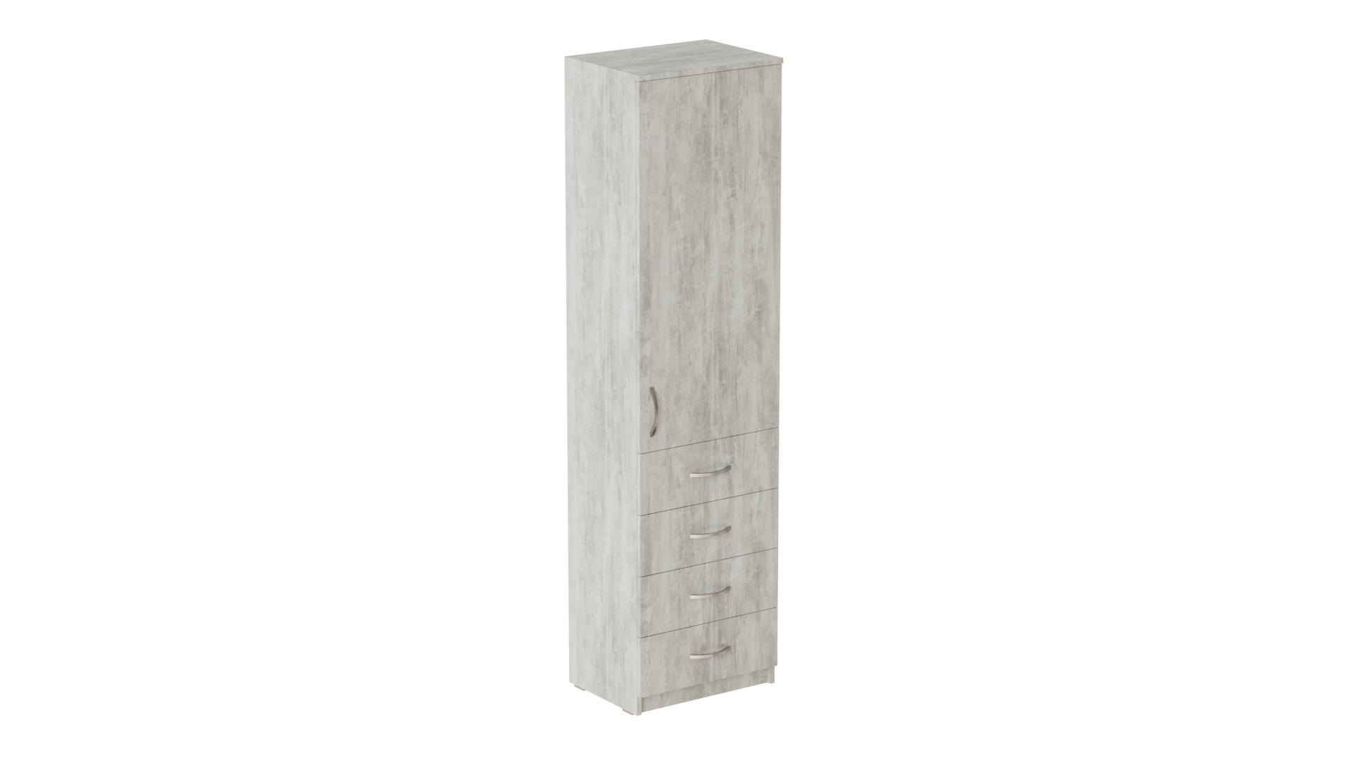 Пенал Ferrum-decor Анжело на 3 полки с дверью и 4 ящиками ДСП 16 мм 1900x500x380 мм Бетон (FRD-104970) Пенал Ferrum-decor Анжело на 3 полки с дверью и 4 ящиками ДСП 16 мм 1900x500x380 мм Бетон (FRD-104970)