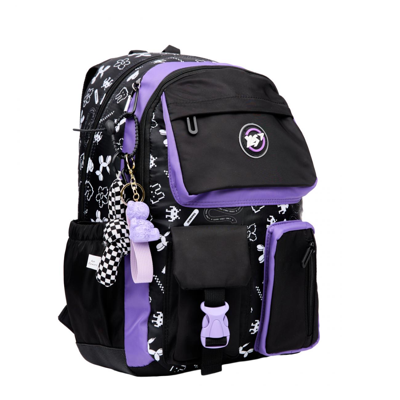 Рюкзак YES Purple Game 43x30x16 см 21 л Черный (559991)
