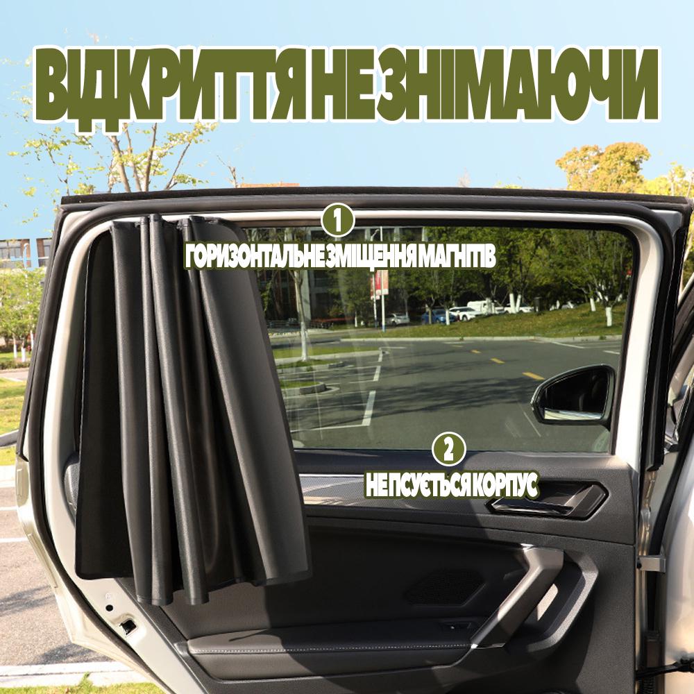 Шторка від сонця магнітна на бокове вікно в авто 50x80 см (STRMAG-BLK-1334) - фото 3 Шторка від сонця магнітна на бокове вікно в авто 50x80 см (STRMAG-BLK-1334) - фото 3