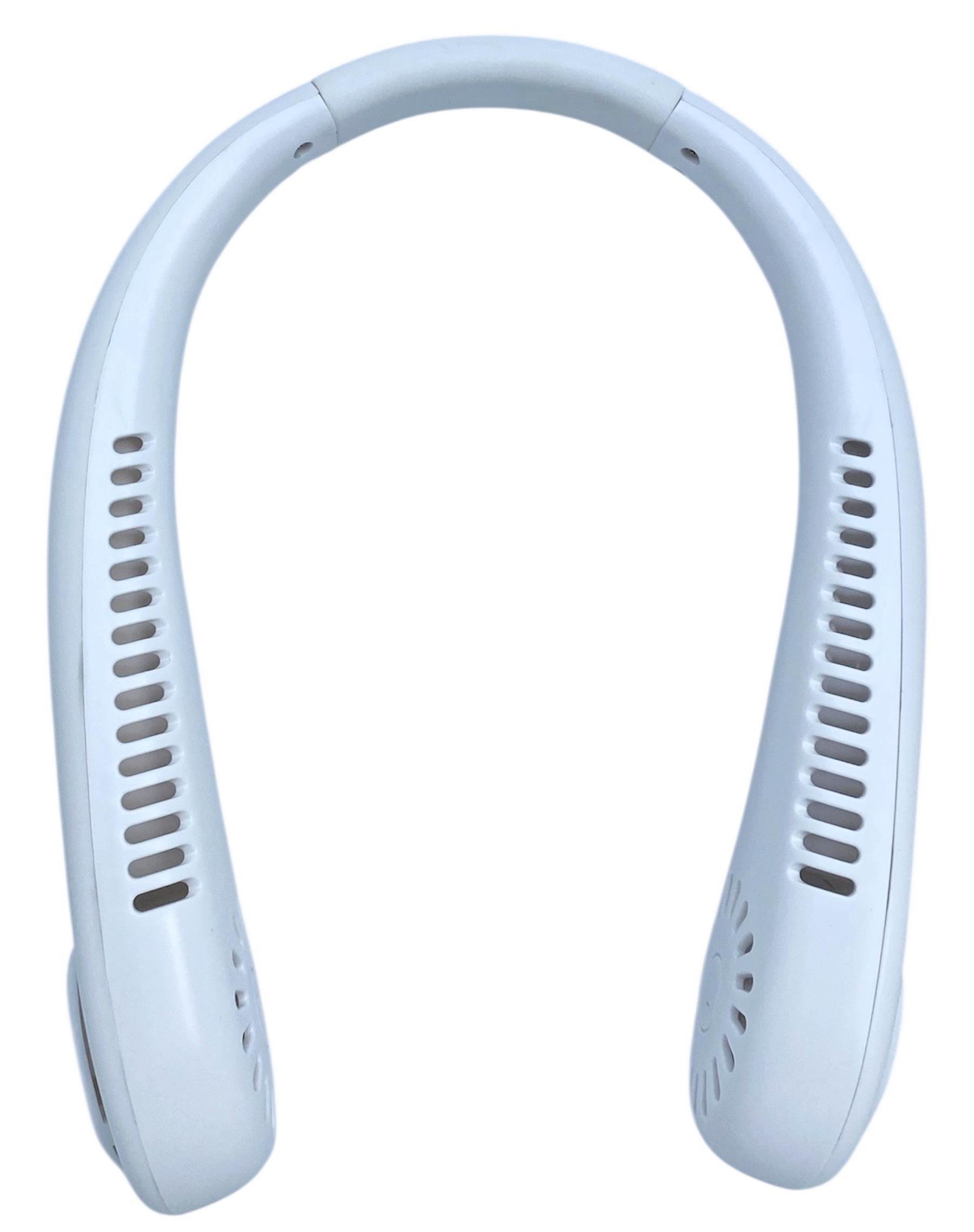 Вентилятор на шею Neck Fan USВ на аккумуляторе двойной Белый