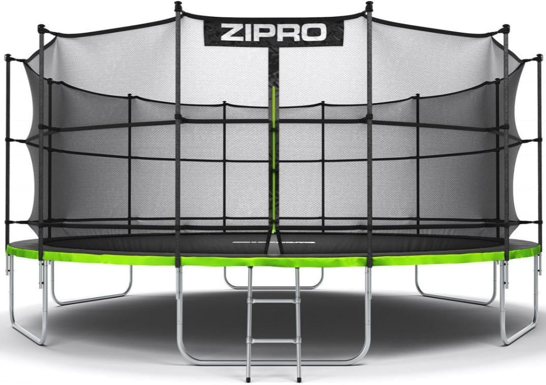 Батут із внутрішньою сіткою Zipro Jump Pro 16 футів 496 см Чорно-зелений (5902659840707) Батут із внутрішньою сіткою Zipro Jump Pro 16 футів 496 см Чорно-зелений (5902659840707)