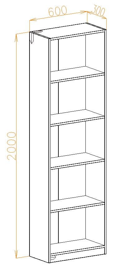 Стелаж підлоговий MEBLIBUD MODERN 200х60х30 см Білий - фото 4 Стелаж підлоговий MEBLIBUD MODERN 200х60х30 см Білий - фото 4