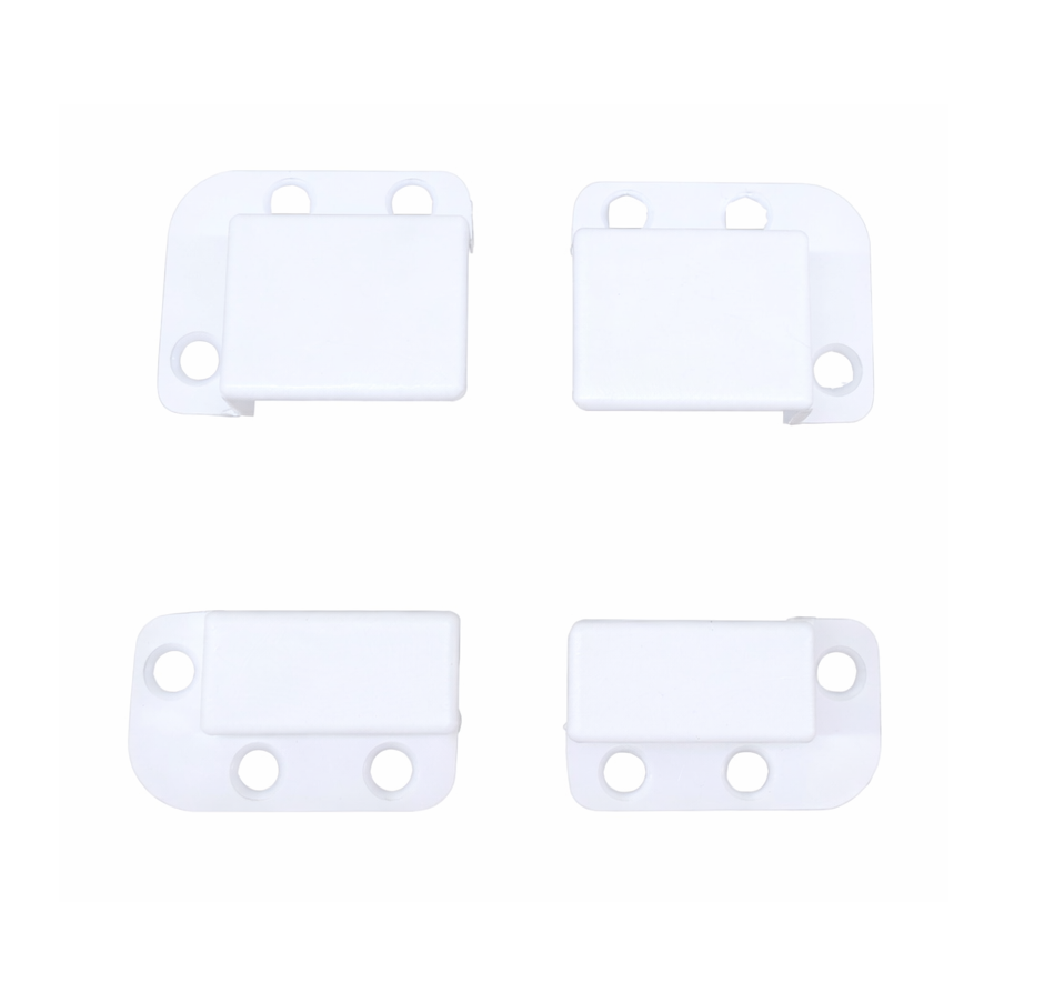Крепление кармана для наружной москитной сетки для ПВХ окна на 3 шурупа 10 мм 5 комплектов Белый (U008.01)