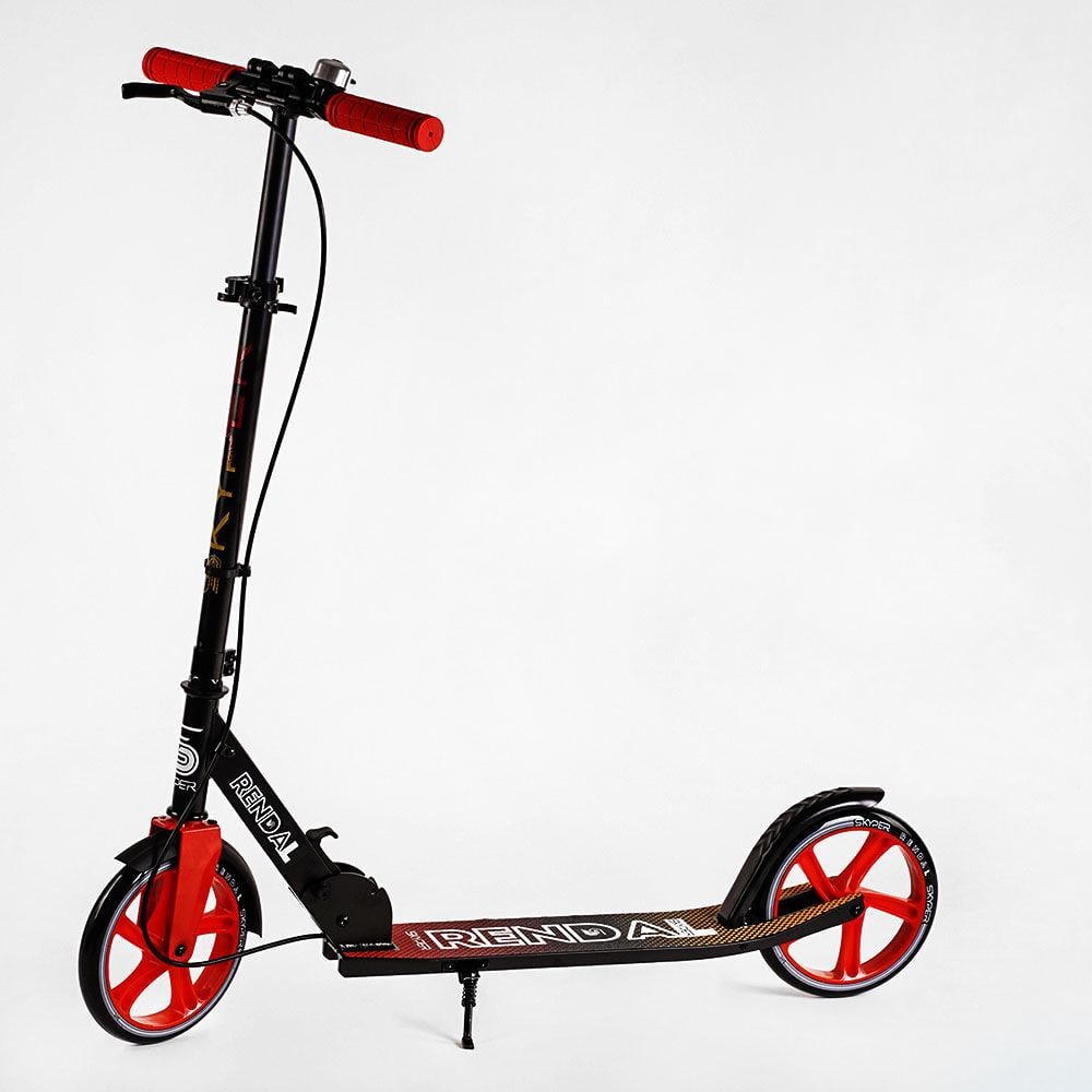 Самокат двухколесный складной Skyper Renda алюминиевая рама ручной тормоз Black/Red (118473)