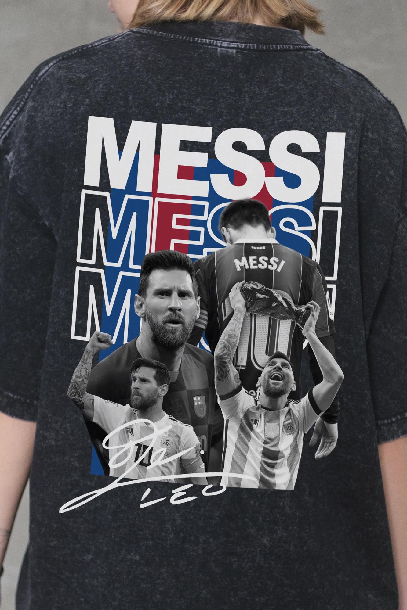 Футболка оверсайз Without Washed Messi S/M Black (S/M8056352 8056353) - фото 6