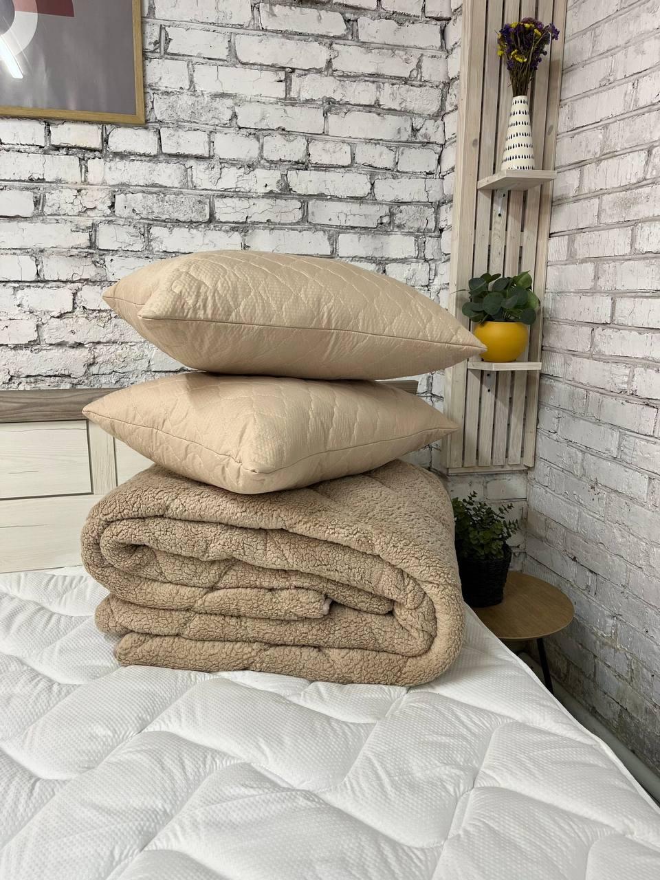 Одеяло меховое полуторное 155х210 см Бежевый (22936468) - фото 9 Одеяло меховое полуторное 155х210 см Бежевый (22936468) - фото 9