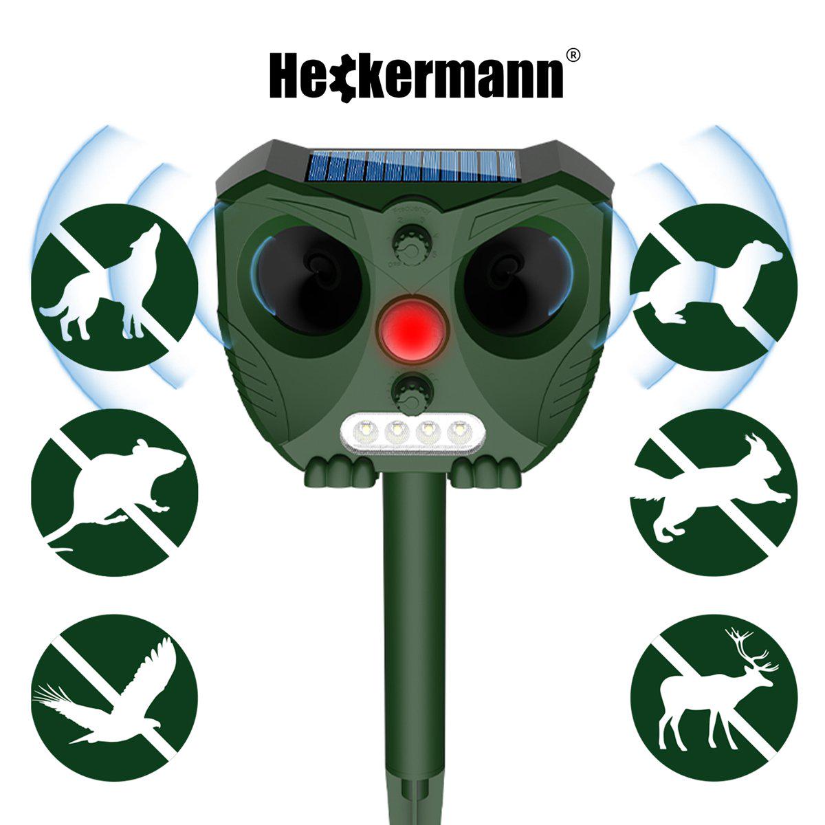 Отпугиватель животных и грызунов Heckermann 536 ультразвуковой/солнечная панель (43287) - фото 7 Отпугиватель животных и грызунов Heckermann 536 ультразвуковой/солнечная панель (43287) - фото 7