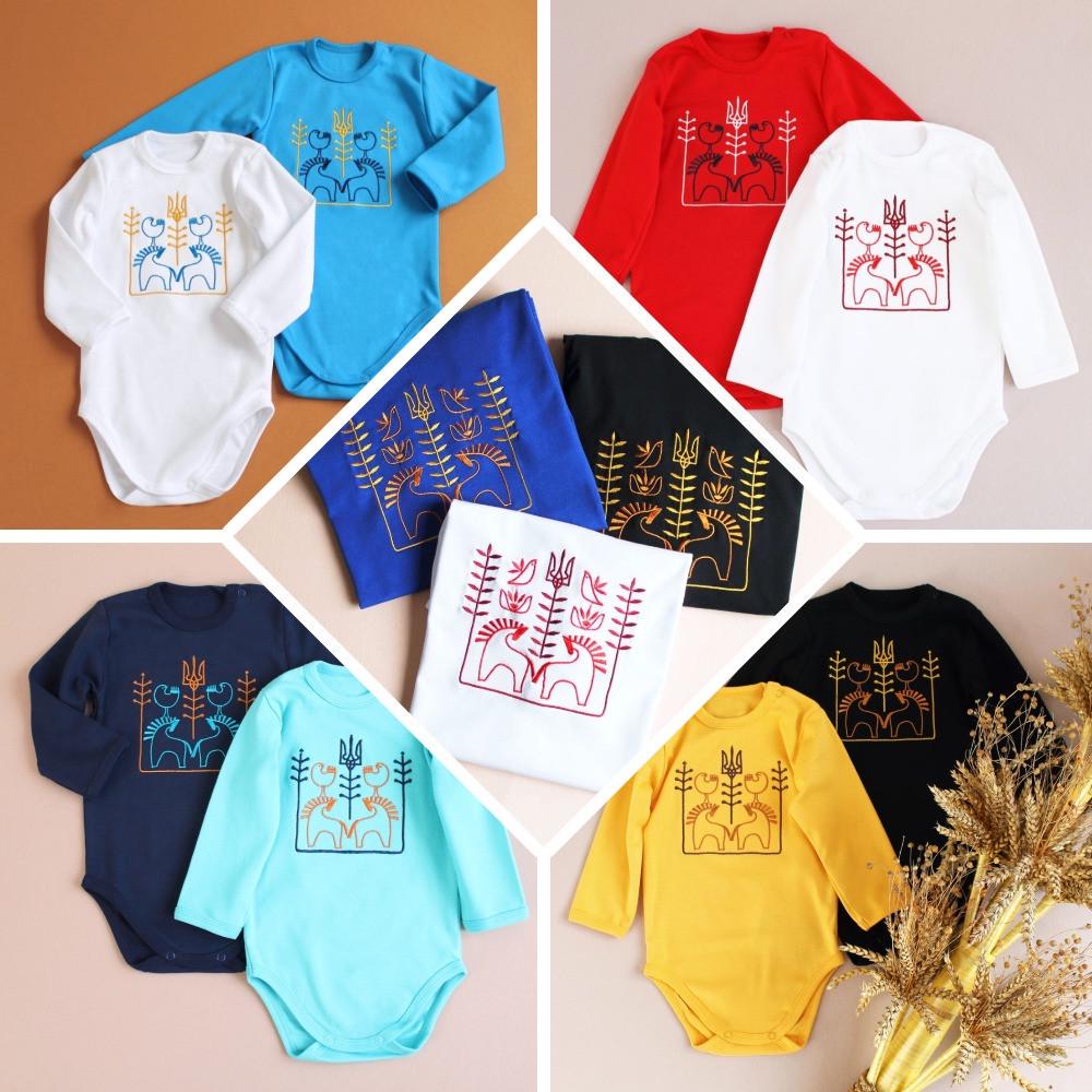 Боди с вышивкой Трезубец 68 см 3-6 мес Белый (2679650068) - фото 2 Боди с вышивкой Трезубец 68 см 3-6 мес Белый (2679650068) - фото 2