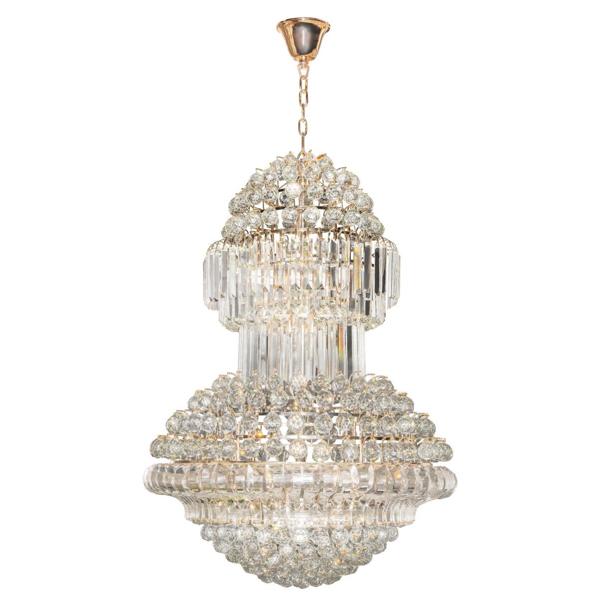 Люстра подвесная для холла Brille BCL-698S/16 E14 SGD хрустальная