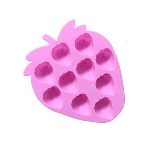Форма для льда/шоколада/мастики силикон клубника 10 шт./л 19х15,5х2 см (MH-3417)