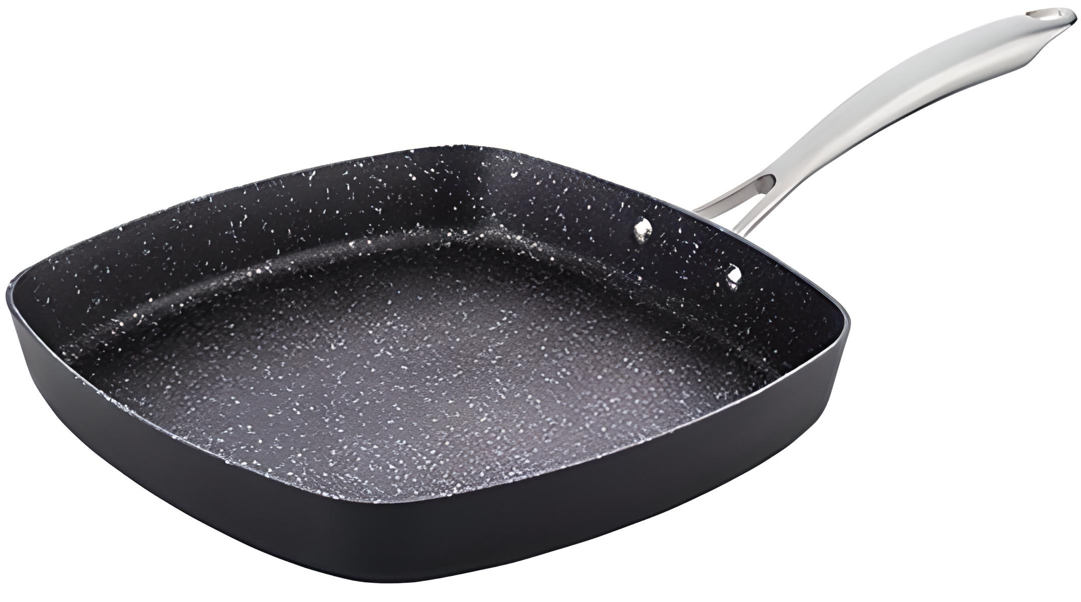 Сковорода-гриль Bergner San Ignacio Vita 28х28 см с антипригарным покрытием Черный (SG-6186)