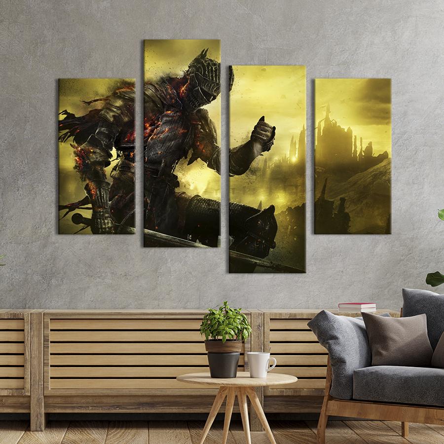 Картина на холсте Негорящий из игры Dark Souls III 89x56 см (1437-42)