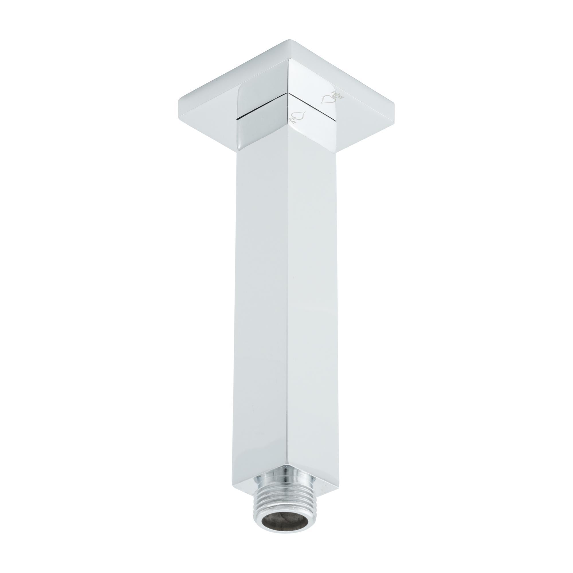 Кронштейн для верхнего душа BAI латунный потолочный квадратный 15х2,4х2,4 см Хром (0423)