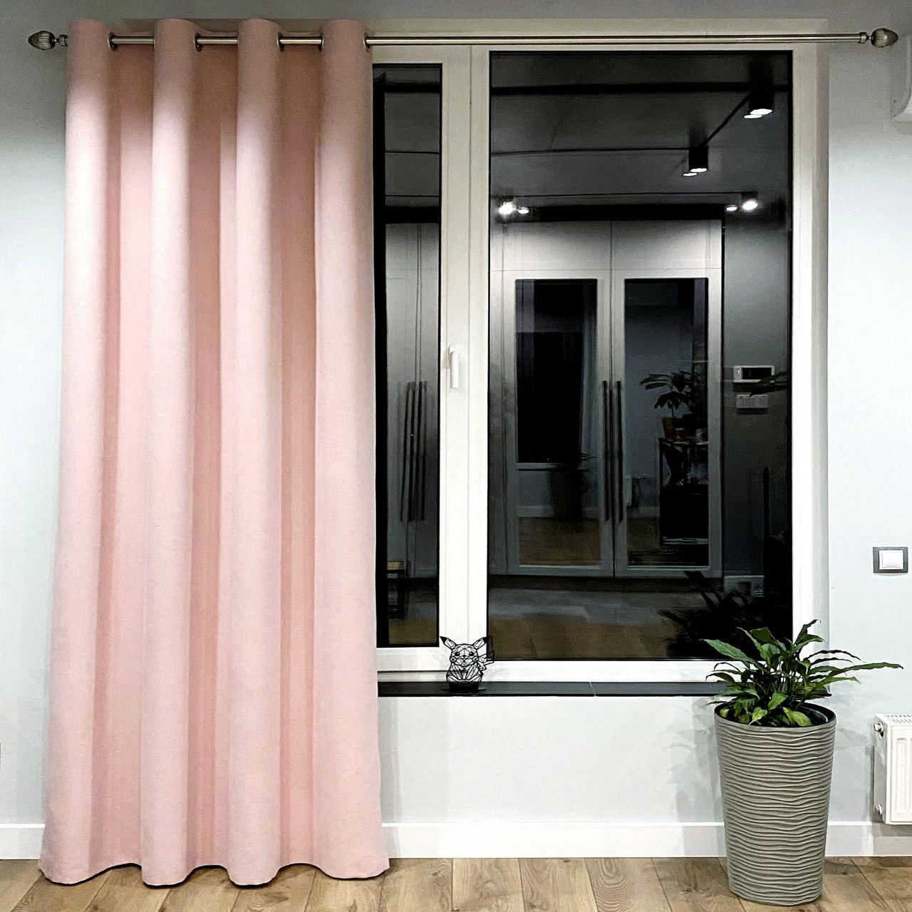 Штора на серых люверсах микровелюр 140х250 см 1 шт. Светло-розовый (5801097-MT1/140-GR) - фото 1 Штора на серых люверсах микровелюр 140х250 см 1 шт. Светло-розовый (5801097-MT1/140-GR) - фото 1